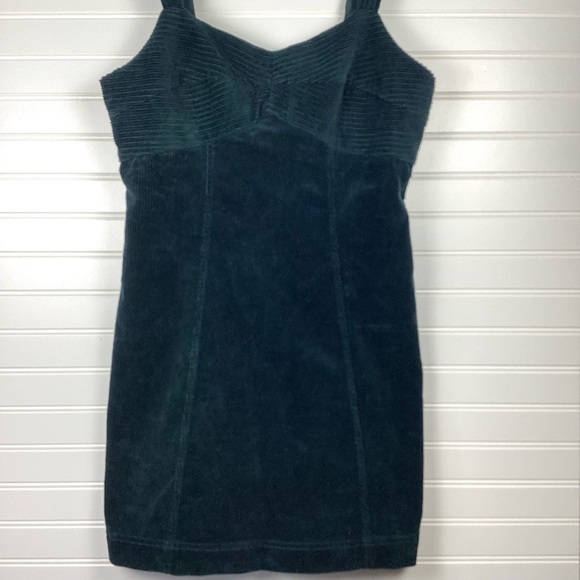 MADEWELL  Corduroy Sweetheart Mini Dress Ancient Forest Green Size 6 - Picture 3 of 11